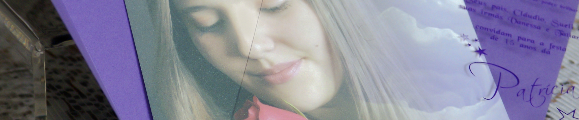 convite com foto em acetato